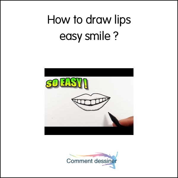 How to draw lips easy smile